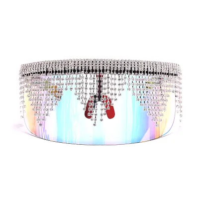 Colorful Rhinestone Personalized Unisex Large-Frame Sunglasses