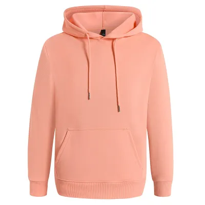 Custom Logo 300g Heavyweight Casual Solid Color Pullover Hoodie for Men and Women