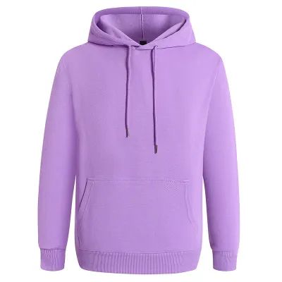 Custom Logo 300g Heavyweight Casual Solid Color Pullover Hoodie for Men and Women