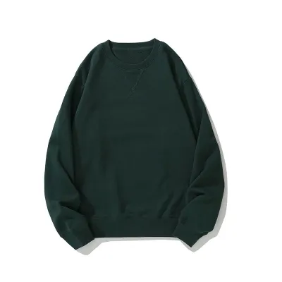 Custom Logo 380g Heavy Unisex Casual Solid Color Crewneck Pullover Sweatshirt