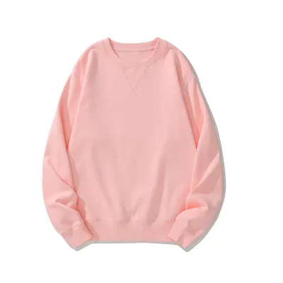 Custom Logo 380g Heavy Unisex Casual Solid Color Crewneck Pullover Sweatshirt