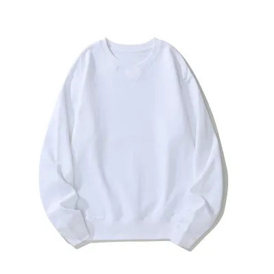 Custom Logo 380g Heavy Unisex Casual Solid Color Crewneck Pullover Sweatshirt