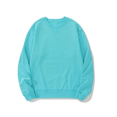 Custom Logo 380g Heavy Unisex Casual Solid Color Crewneck Pullover Sweatshirt