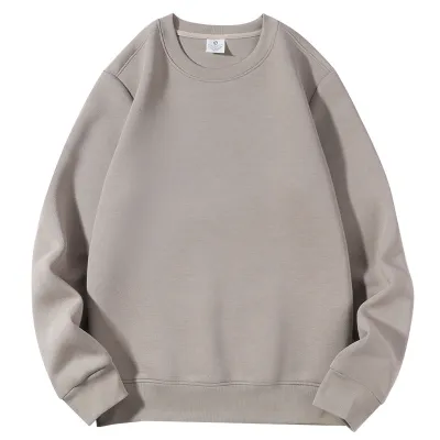 Custom Logo Unisex Casual Solid Color Jelly Cotton Crewneck Sweatshirt