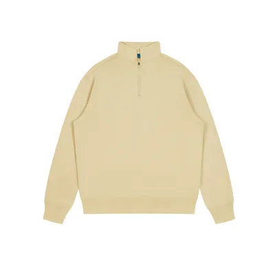 Custom Logo Heavy 350g Unisex Solid Color Stand Collar Pullover Sweatshirt