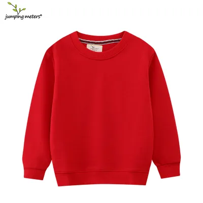 Custom Logo Children Casual Solid Color Crewneck Sweatshirt
