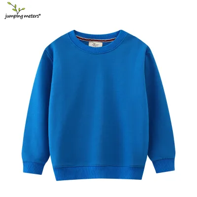 Custom Logo Children Casual Solid Color Crewneck Sweatshirt