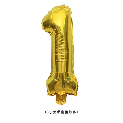 16 Inch Digital Aluminum Balloon Birthday Party Venue Decoration 50-Bag