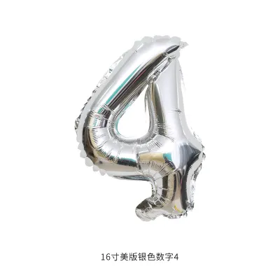 16 Inch Digital Aluminum Balloon Birthday Party Venue Decoration 50-Bag