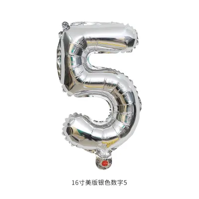 16 Inch Digital Aluminum Balloon Birthday Party Venue Decoration 50-Bag