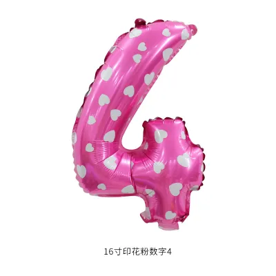 16 Inch Digital Aluminum Balloon Birthday Party Venue Decoration 50-Bag