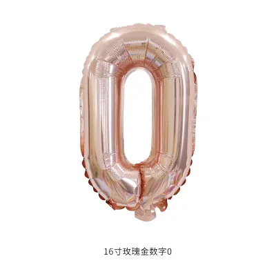 16 Inch Digital Aluminum Balloon Birthday Party Venue Decoration 50-Bag