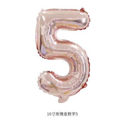 16 Inch Digital Aluminum Balloon Birthday Party Venue Decoration 50-Bag
