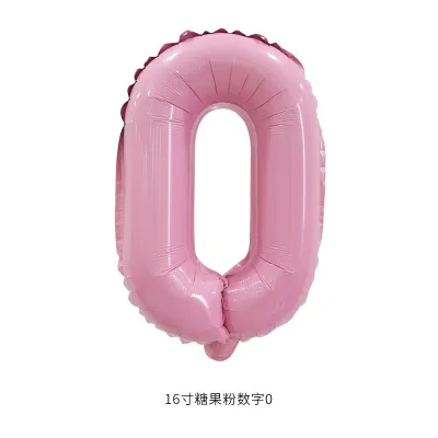 16 Inch Digital Aluminum Balloon Birthday Party Venue Decoration 50-Bag