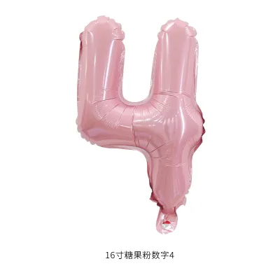 16 Inch Digital Aluminum Balloon Birthday Party Venue Decoration 50-Bag