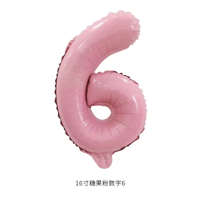 16 Inch Digital Aluminum Balloon Birthday Party Venue Decoration 50-Bag