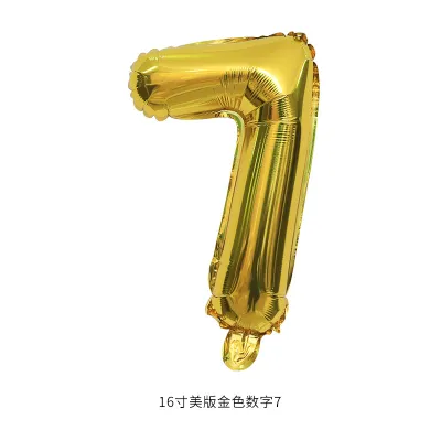 16 Inch Digital Aluminum Balloon Birthday Party Venue Decoration 50-Bag