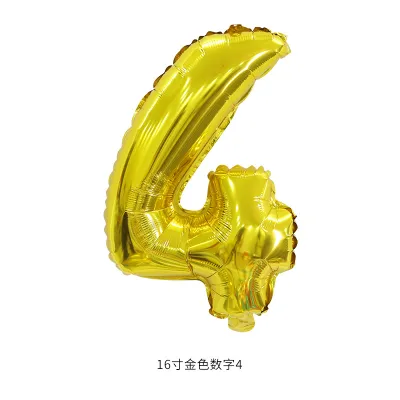 16 Inch Digital Aluminum Balloon Birthday Party Venue Decoration 50-Bag