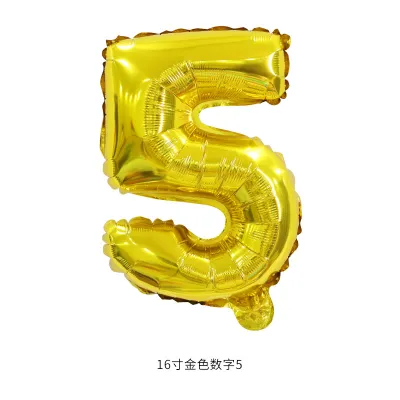 16 Inch Digital Aluminum Balloon Birthday Party Venue Decoration 50-Bag