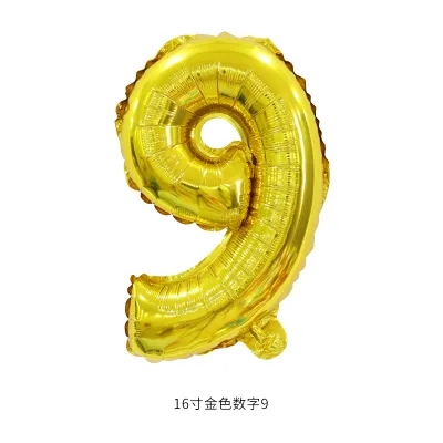 16 Inch Digital Aluminum Balloon Birthday Party Venue Decoration 50-Bag