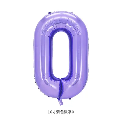 16 Inch Digital Aluminum Balloon Birthday Party Venue Decoration 50-Bag