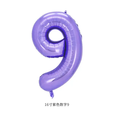 16 Inch Digital Aluminum Balloon Birthday Party Venue Decoration 50-Bag