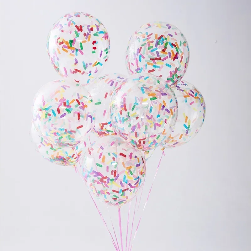 12 Inch Macaron Multicolor Long Confetti Balloon Party Venue Layout 10-Bag