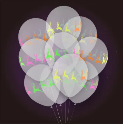 12 Inch 2.8G Transparent Fluorescent Snowflake Balloon Party Venue Decoration 10-Bag
