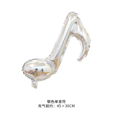 Creative Minimalist Party Venue Layout 16 Inch Double Note Aluminum Balloon 50-Bag