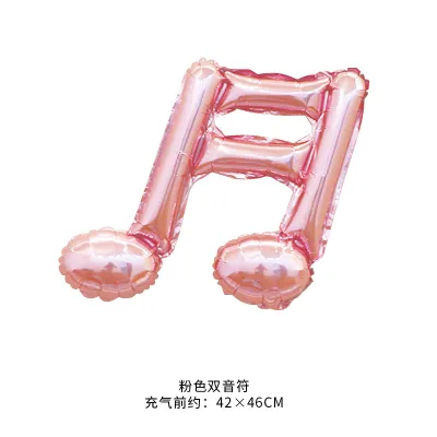 Creative Minimalist Party Venue Layout 16 Inch Double Note Aluminum Balloon 50-Bag