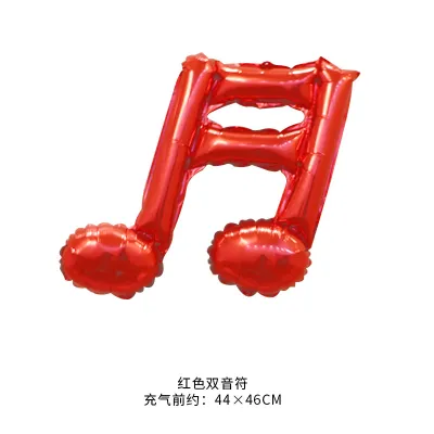 Creative Minimalist Party Venue Layout 16 Inch Double Note Aluminum Balloon 50-Bag