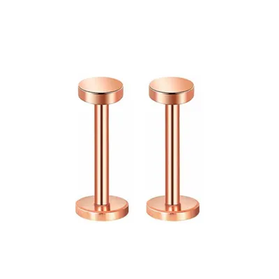 Women Fashion Simple Stainless Steel Rhinestone Lip Nail Body Piercing Jewelry