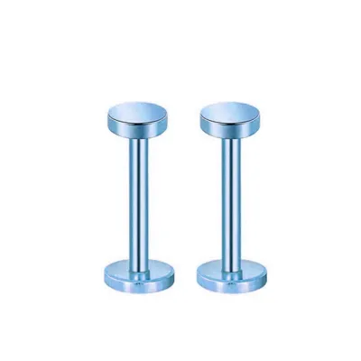 Women Fashion Simple Stainless Steel Rhinestone Lip Nail Body Piercing Jewelry