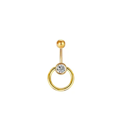 Women Fashion Stainless Steel Belly Button Ring Body Piercing Jewelry