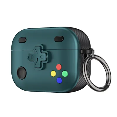 Simple Fashion Creative Game Button Apple Earphone Protective Case TPU PC Frosted All-Inclusive Portable
