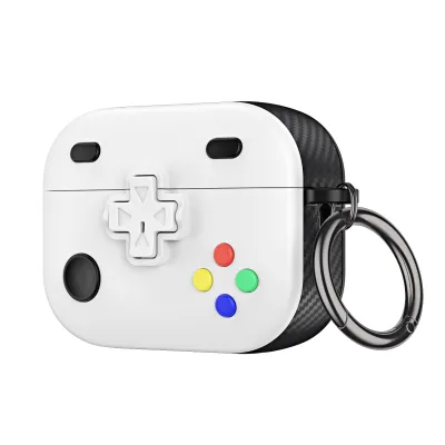 Simple Fashion Creative Game Button Apple Earphone Protective Case TPU PC Frosted All-Inclusive Portable