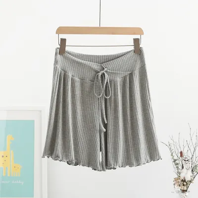 Summer Simple Solid Color Safety Anti-Light Leggings For Pregnant Women