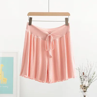 Summer Simple Solid Color Safety Anti-Light Leggings For Pregnant Women