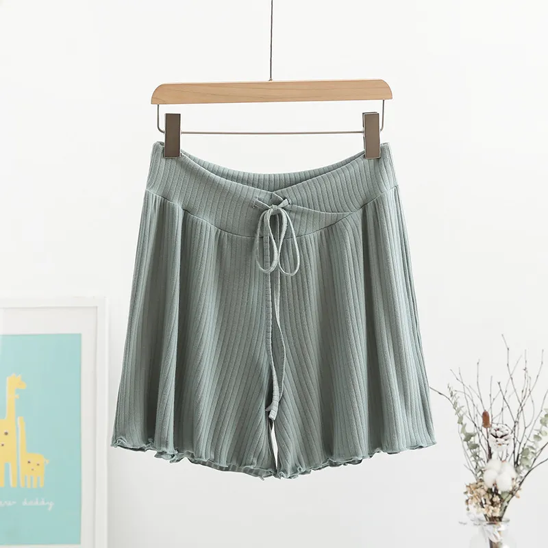 Summer Simple Solid Color Safety Anti-Light Leggings For Pregnant Women