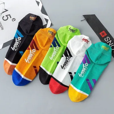 Men Fashion Sweat-Absorbing Breathable Sports Socks