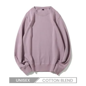 Custom Logo 300g Unisex Casual Solid Color Pullover Crewneck Sweatshirt