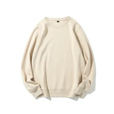 Custom Logo 300g Unisex Casual Solid Color Pullover Crewneck Sweatshirt