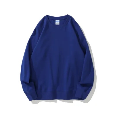 Custom Logo 300g Unisex Casual Solid Color Pullover Crewneck Sweatshirt