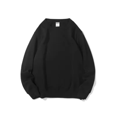 Men Casual 400g Thickened Heavy Fleece-Lined Crew Neck Sweatshirt Custom
