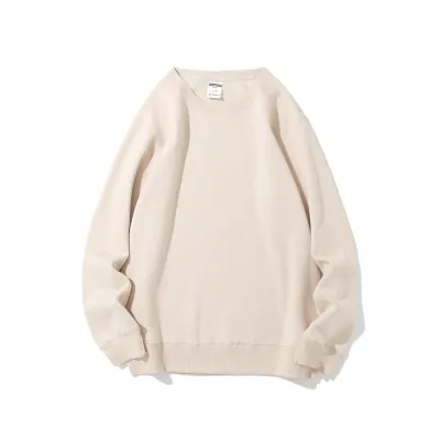 Men Casual 400g Thickened Heavy Fleece-Lined Crew Neck Sweatshirt Custom