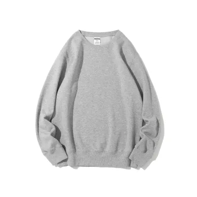 Men Casual 400g Thickened Heavy Fleece-Lined Crew Neck Sweatshirt Custom