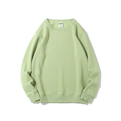 Men Casual 400g Thickened Heavy Fleece-Lined Crew Neck Sweatshirt Custom