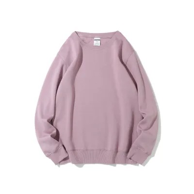 Men Casual 400g Thickened Heavy Fleece-Lined Crew Neck Sweatshirt Custom