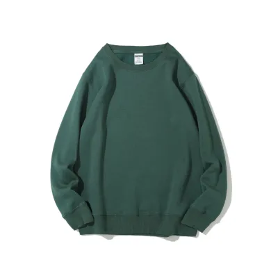 Men Casual 400g Thickened Heavy Fleece-Lined Crew Neck Sweatshirt Custom