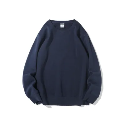 Men Casual 400g Thickened Heavy Fleece-Lined Crew Neck Sweatshirt Custom